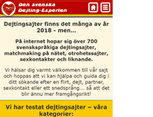 Tablet Screenshot of dejting-experten.se